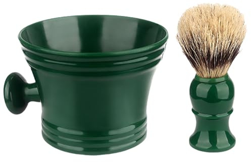 Juego de herramientas tradicionales de afeitado para barba, tazón, cuenco de espuma, cepillo húmedo para marido, regalo para marido, cepillo y kit de jabón para hombre