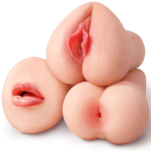 BIG SHOCKED Pocket Pussy Male Masturbator, Triple-Texture Fleshy Channel and TPE Soft Stretchy Male Sex Toy, Sex Toys for Men Handheld Stroker Masturbation for Penis Training Sex Doll Adult Toy