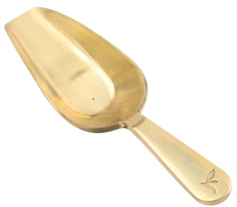 Hemobllo Cuchara Para Té De Latón Mini 12 Cm Cuchara De Metal Pequeña Mango Corto Utensilio Para Café Té Polvo Especias Cocina Diaria