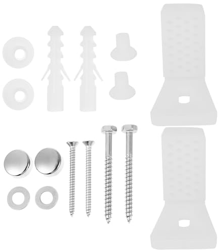 BIUDECO Set Viti Fissaggio Wc in Nylon Dado Elettroplaccato, Kit Accessori per Piedini Water e Bidet Semi-sospesi, Parti di Ricambio Stabili per Installazione Sedile Bagno