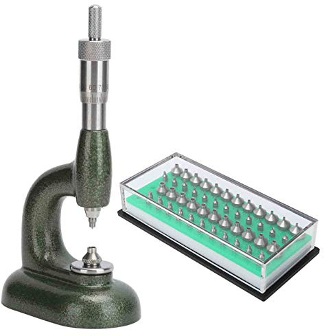 Luqeeg Strumento per Gioielli da Orologiaio per la Riparazione di Orologi, Micrometro per Passo della Filettatura, Strumenti per L'impostazione per Officine di Riparazione (verde scuro)