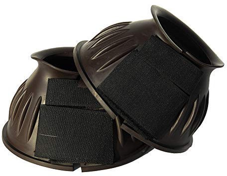 Rhinegold 0 Velcro Over-Reach Boots-Medium-Brown Hufglocken, braun, M