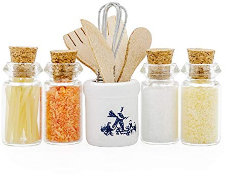 Odoria Miniature 1/12 Ustensiles de Cuisine et Pot à épices Accessoire Maison de Poupée