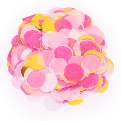 VCOSTORE 50g Konfetti Hochzeit Mehrfarbig, 6000 Stück Konfetti Papier Geburtstag Runde Confetti Streudeko Seidenpapier Partydeko für Versammlungen, Feste und Jubiläen