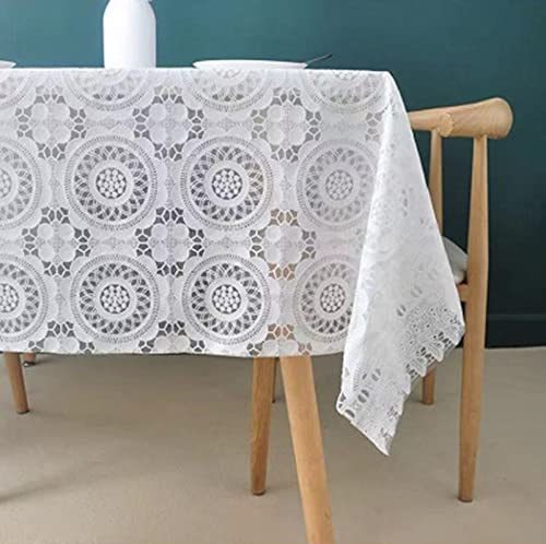QIAOH Wetterfeste Tischdecke 137x220cm, Gartentisch Decke, Gartentischdecke, Tischdecke Tischtuch Fleckschutz Pflegeleicht Abwaschbar Schmutzabweisend Eckig