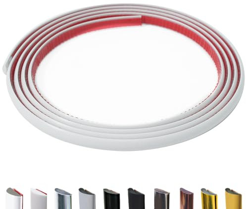 JSIWOTH 3M Moulure Adhésive Flexible – Baguette de Finition Étanche pour Mur, Carrelage, Encadrement de Fenêtre, Dosseret, Décoration Intérieure