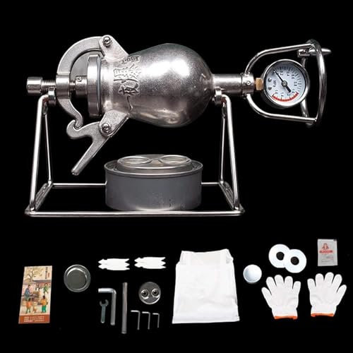 SAAKO Machine à Pop-Corn à air Chaud, Machine à Pop-Corn Traditionnelle Chinoise, Machine à Pop-Corn à Haute Pression, Pop-Corn Chauffant en Acier Inoxydable, pour fête à la Maison,Small 100ml