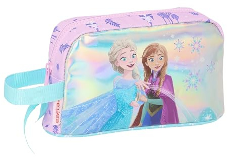 Safta FROZEN COOL DAYS - Porta Desayunos Térmico, Termo, Portatodo, Calidad y Máxima Resistencia, Porta Comida, Recreo, 21.5x6.5x12 cm, Color Violeta/celeste