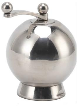 Moulin à poivre Moulin à poivre manuel avec longue manivelle 304 en acier inoxydable rond à manivelle for grains de café, moulin à sel, outil de cuisine, moulin à sel et à poivre Moulin à épices