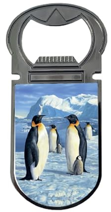 3D LiveLife Bottle Openers - Antarctic Majesty from Deluxebase. Penguin Magnetic Drink Opener with Lenticular 3D Image. Fridge Magnet Gifts for Kitchen and Bar Accessories.