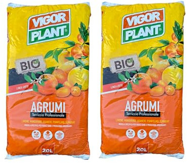 2 confezioni Vigorplant terriccio professionale per agrumi 20lt