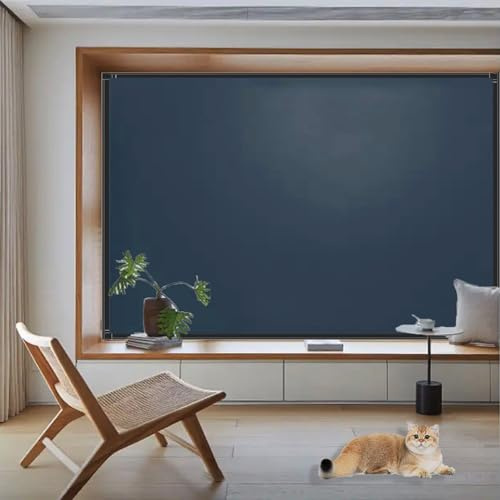 Tela para Cortinas Opacas 80 x 215 cm, Temporales, Materiales Livianos, Material 100% Opaco, Impermeable Oscurecedora sin Taladro Cortinas con Nanocinta para Ático Coche, Azul