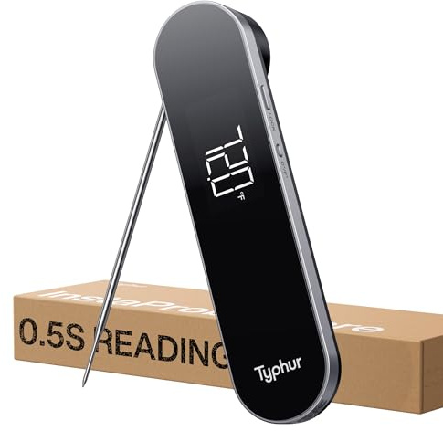 Typhur InstaProbe Core 0.5 Sec Instant Read Meat Thermometer Digital with Readable Display in Sunlight for Cooking, Professional Thermometer with IP67 Waterproof for Grill, BBQ, Cooking, Smoker