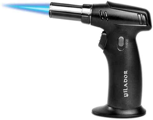 Butane Torch AT-603, Cocktail Smoker Torch with Safety Lock and Adjustable Flame, Refillable Lighter(Butane Not Included)