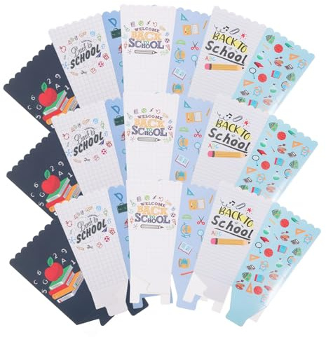 PartyKindom 12piezas Cajas De De Para De Envases De Snacks Para Decoración De Aulas y Escolares Para Primer Día De Escuela y Celebraciones