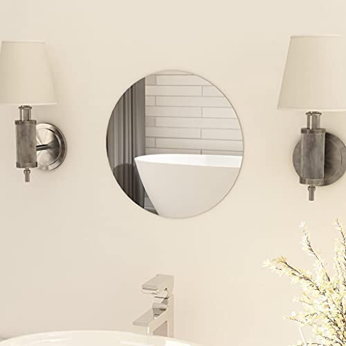 LLEZKBR Furniture Select, Rahmenloser Spiegel, rund, 30 cm, Glas
