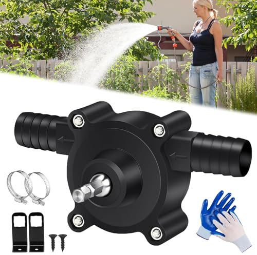 Portable Electric Drill Pump, Hand Pump Water Drill Transfer Pump, Electric Drill Pump Set, Self-Priming Transfer Pump, Small Self Priming Transfer Pump for Home (1 Pc)