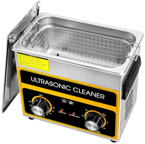 3.2L Ultrasonic Cleaner,304 Stainless Steel Professional Ultrasonic Cleaner Machine,with Heater and Timer,for Glasses, Watches, Rings, Small Parts