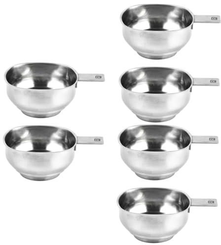 Gatuida 6piezas Embudo Inoxidable De Gran Diámetro Para Transferir y Sólidos Para Mermeladas Aceites