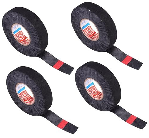 Veemoon Insulation Tape 4 Pcs 19mmx15m Black Electrical Tape Heatproof Moisture Acid/alkali Resistant