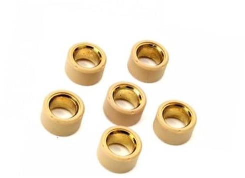 MKVAXR Lot de 6 Poids de variateur 9 g, 13 g, 14 g, 20 x 12 mm, for Cygnus R Majesty X-City X-Max Versity BWS YW 125 CC 52S-E7632-00 Masses de Galets de variateur pour Scooter(Black 20x12mm 9g)