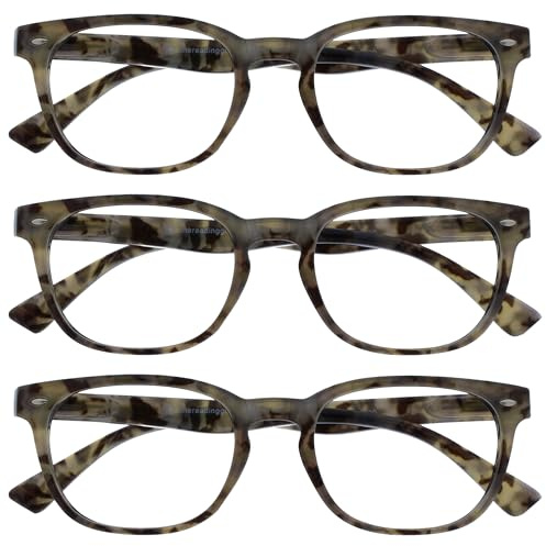 OPULIZE ORA Lunettes de lecture pour hommes et femmes avec verres solaires intégrés, charnières à ressort, monture ronde