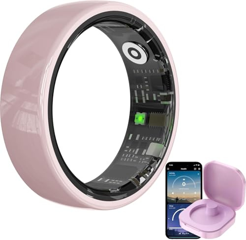findtime Smart Rings for Women Ladies Couple Ring Heart Rate Monitor Sleep Tracker Mens Fitness Rings Blood Oxygen Pedometer Step Counter Gesture Control Intelligent Health Ring