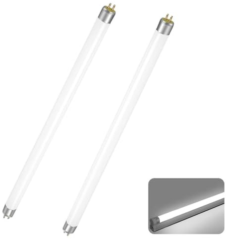 T5 Tubes Fluorescents 563mm 14W, 2 Pack Blanc Froid 6500K, Base G5, Faible Consommation D'énergie, éclairage D'urgence à économie D'énergie, Convient Pour Cuisine, Salle De Bain, Armoire, Garage