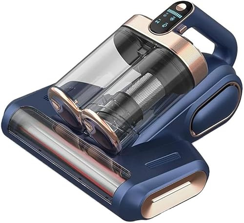 Aspirador de Colchón, Aspirador de Cama de Mano de 13 Kpa con Vaso Doble para Polvo, Máquina de Eliminación de Ácaros de Mano Inalámbrica, para Cama, Sofá, Almohadas Blue