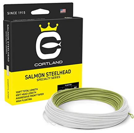 Cortland Salmon Steelhead Floating Fly Line (Olive/White, WF9F)
