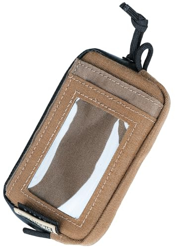 OneTigris Porte-Monnaie Tactique Petit et Minimaliste – Portefeuille de Poche avec Fermeture Éclair - Porte-Carte de Crédit Nylon 500D Résistant à l’Eau pour Homme et Femme (Marron Coyote