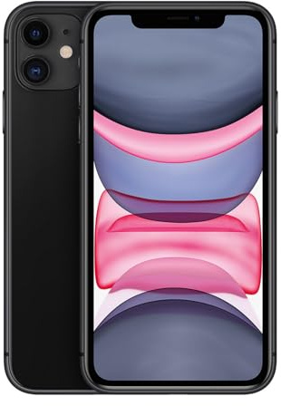 Apple iPhone 11, 64GB, Black - Unlocked (Renewed)