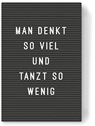 artboxONE Leinwand 30x20 cm Typografie Letterboard Mehr Tanzen von Hafenkönigin