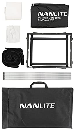 Nanlite Boîte à lumiÃšre octogonale pour Panneau de mixage 150 RGBWW Avec Grille alvéolée