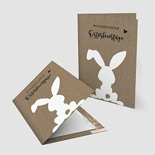 Kartenkuss Osterkarten  Post-it zum Set zu 10 Stück inkl. Umschläge Liebevolle einzigartige Gestaltung