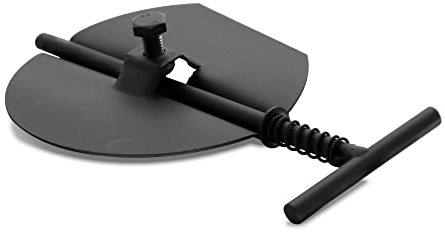 LANZZAS Tuyau de poêle - Diamètre : 200 mm - Couleur : gris fonte - Limiteur de traction pour installation ultérieure