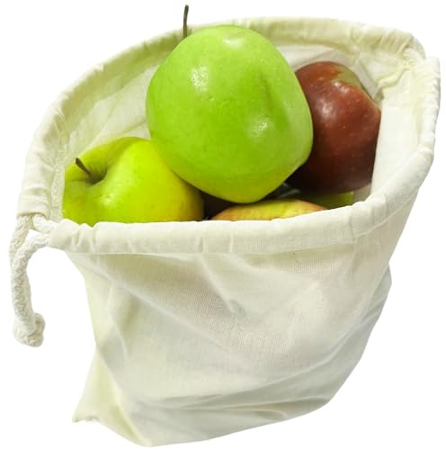 Roban Fashion Baumwollbeutel mit kordelzug 50x75cm 25 Stück Stoffbeutel aus Baumwolle Baumwollsäckchen naturbelassen mit Baumwollkordel klein