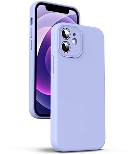 Supdeal Custodia in Silicone Liquido per iPhone 12 Mini, [Protezione Fotocamera] [Cover in Microfibra] [Protezione a 4 Strati], Case Ultrasottile e con Presa Comoda, 5,4 Pollice, Viola