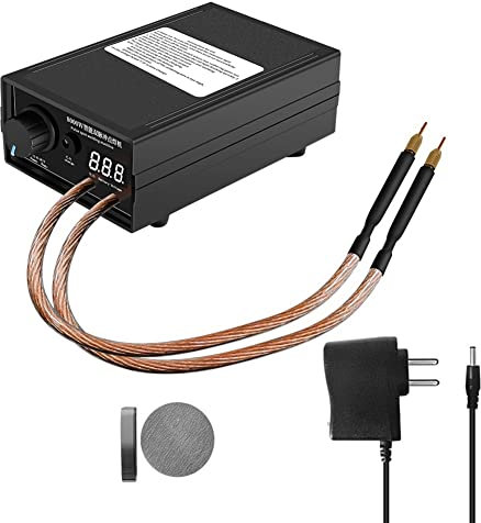 Gsrimgratoe Soldador por Puntos DoméStico de Alta Potencia de 8000 W, Soldador por Puntos con BateríA de Litio 18650, Soldador por Puntos PortáTil, Kit DIY, Enchufe de la UE