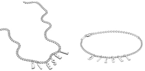 Diesel Herren-Edelstahlkette-Schmuck-Set