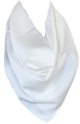 Damen Seide Nickituch Tuch Halstuch Schal Kopftücher Vierecktuch Bandana Taschentuch Ansatz Handgelenk Verpackungs Gr. 70 cm x 70 cm (C Weiß Uni)