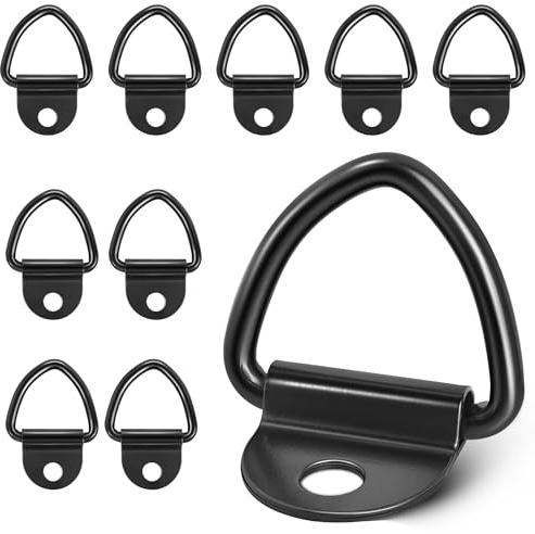 Kdtoll 10 Stück Zurrösen mit Schrauben, Schwerlast Zurrösen für Anhänger - Traglast 450KG - V-Ring Verzurrösen aus Edelstahl, Zurröse V Aufbauring Ring für Ladungssicherung LKW, Boot, PKWs, Kajak