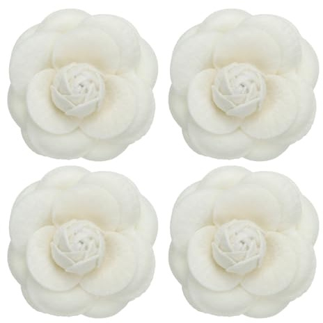 PATIKIL Kamelia tygstift, blombrosch konstgjorda blommor broscher för kvinnor flickor tyg bröllopsfest dekor tillbehör present, Konstgjord ull