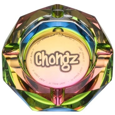 Chongz Cut Glass Rainbow Ashtray