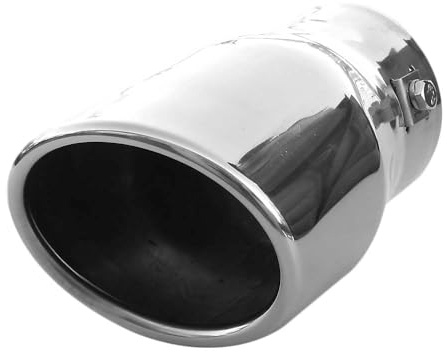 Rumplex Auspuffblende Oval Edelstahl Sportauspuff Auspuff Endrohr Ende Endrohrblende Auspuffspitzen Endrohrblenden Schalldämpfer Spitze Universell Auspuffrohr Chrom Rostfrei