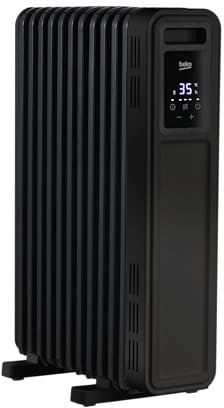 BEKO Radiatore ad olio con telecomando RHO8323BT, Potenza 2300W, 11 elementi riscaldanti, 3 impostazioni di potenza, timer 24 ore, protezione da surriscaldamento