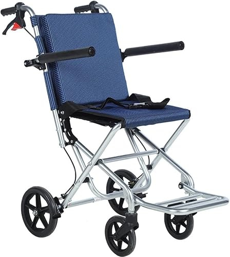 Máquina de desplazamiento de silla de ruedas móvil cómoda y plegable para exteriores, silla de transporte ligera y plegable para actividades al aire libre