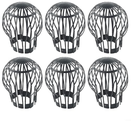 Oniissy 6 X Down Pipe Filter Leaf Debris Dirt Protecter Outdoor Drain Cover Gutter Block, Flexible Leaf Debris Dirt Protecter for Down Pipes Maintain a Clear Flow (6PCS)