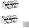 Wxinsheng Porta Doccia,2 Paia Pomelli Rotondi per Porta della Doccia,Maniglia Porta Doccia Acciaio Inox,Parti di Ricambio per Box Doccia, Doccia e Vasca da Bagno