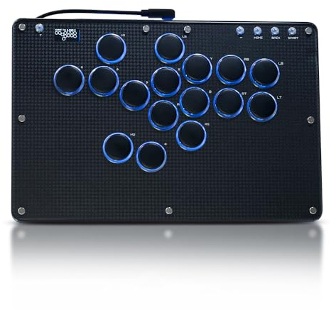 JZW-Shop Haute42 Arcade Stick T16-texture, controller arcade a tutti i pulsanti per Switch/PC/PS4/PS3/Steam Deck, tastiera da gioco Slim Arcade Fight Stick con Turbo e RGB personalizzato, supporta